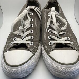 CONVERSE All Star Low top Shoes Gray White Chuck Taylor Sneaker W8 M6 Skater Y2K